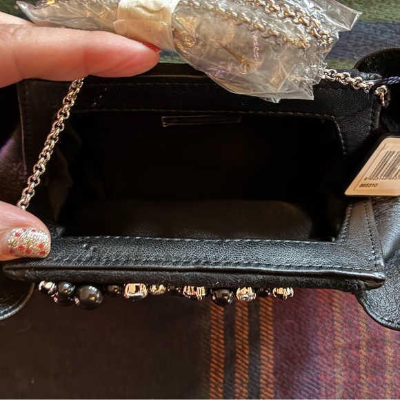 Swarovski Black and Blue Embellished Clutch “Bugs” retired NWT